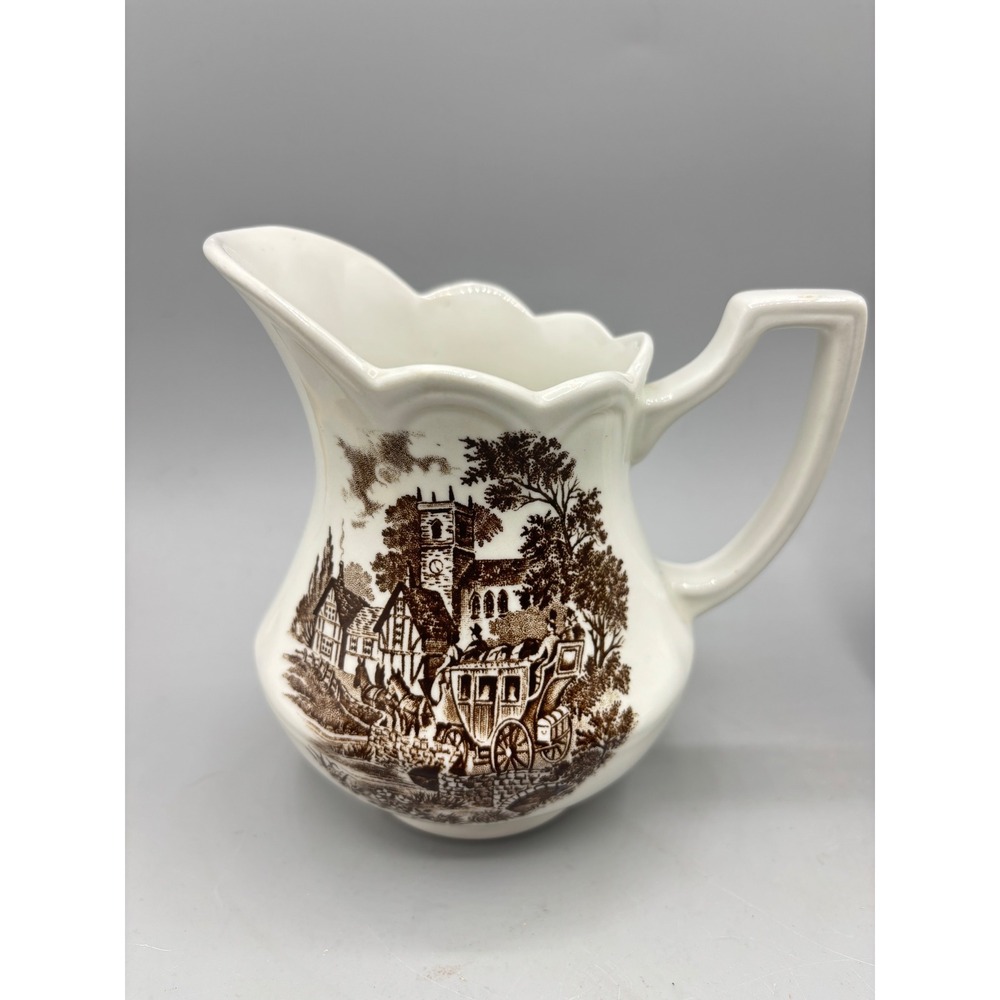 Royal Staffordshire Stratford Stage Ironstone Creamer J&G Meakin England Brown